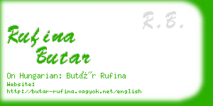 rufina butar business card